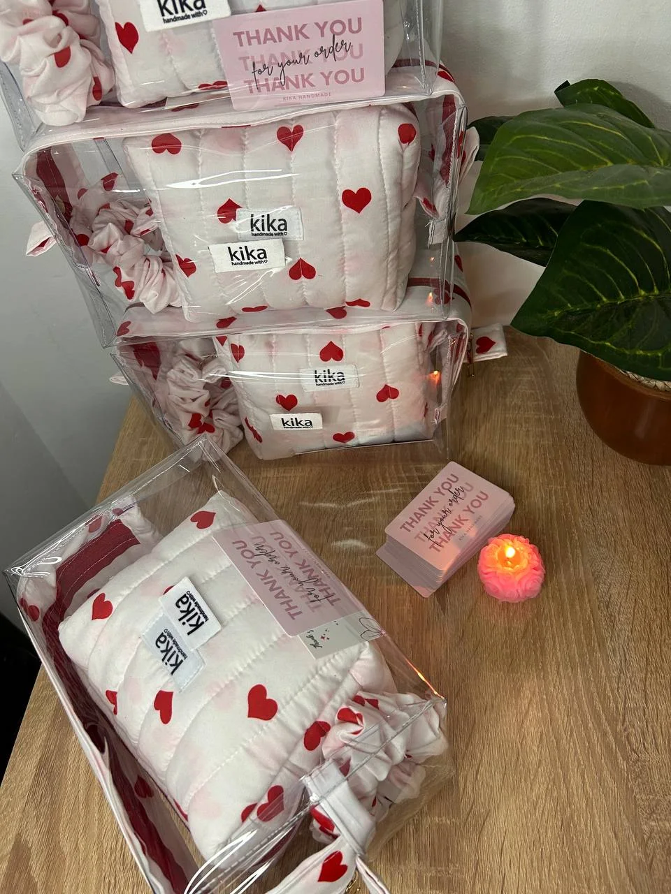 Pack de pochette cœur rouge