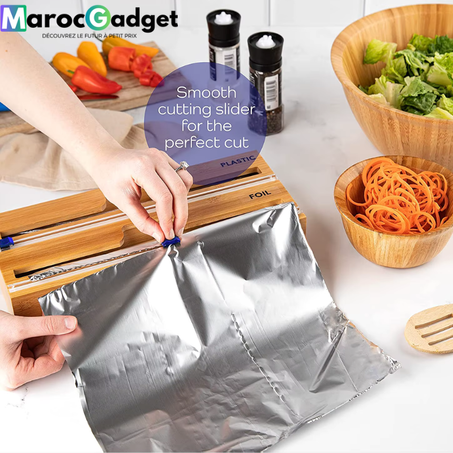 Organisateur de Rouleaux de Cuisine en Bambou