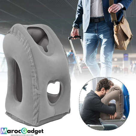 Oreiller De Voyage Gonflable Ultime : Soulagement et Confort Pour Votre Cou, Dos et Lombaires
