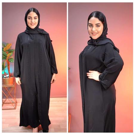 🌿 عباية بالفولار إماراتية – أناقة راقية بتصميم عصري