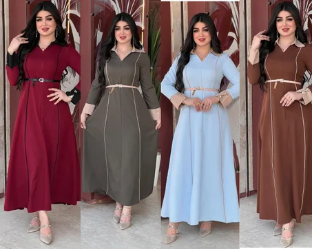 💖 كسوة أنيقة بحزام – توب روزا كراماج G150