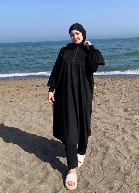 🖤 بوركيني شرعي للسباحة – راحة، ستر وأناقة في آن واحد