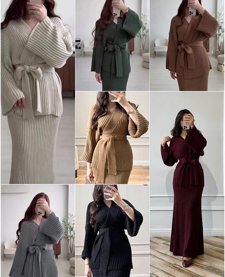 💫 كسوة مع فيست  شتوية راقية وعصرية