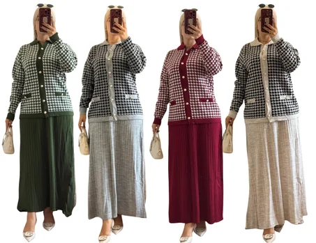 🧶 طقم صوفي أنيق – لمسة دافئة وأناقة فاخرة 🧶