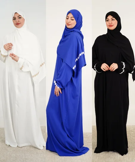 👗 عباية أنيقة مع الفولار