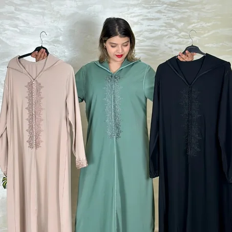 🌸 جلابة راقية بثوب كريب روزا 🌸