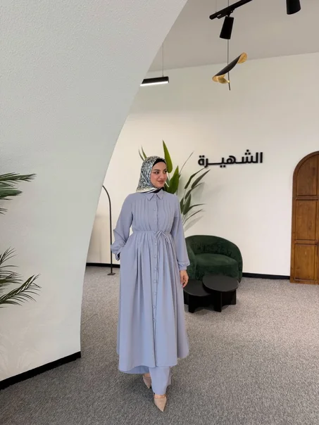 ✨ طقم قطعتين كريب فاخر – أناقة محتشمة بلمسة عصرية ✨