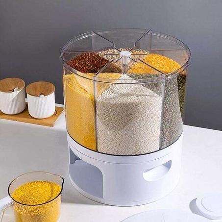 موزع الحبوب الدوار من 6 أقسام