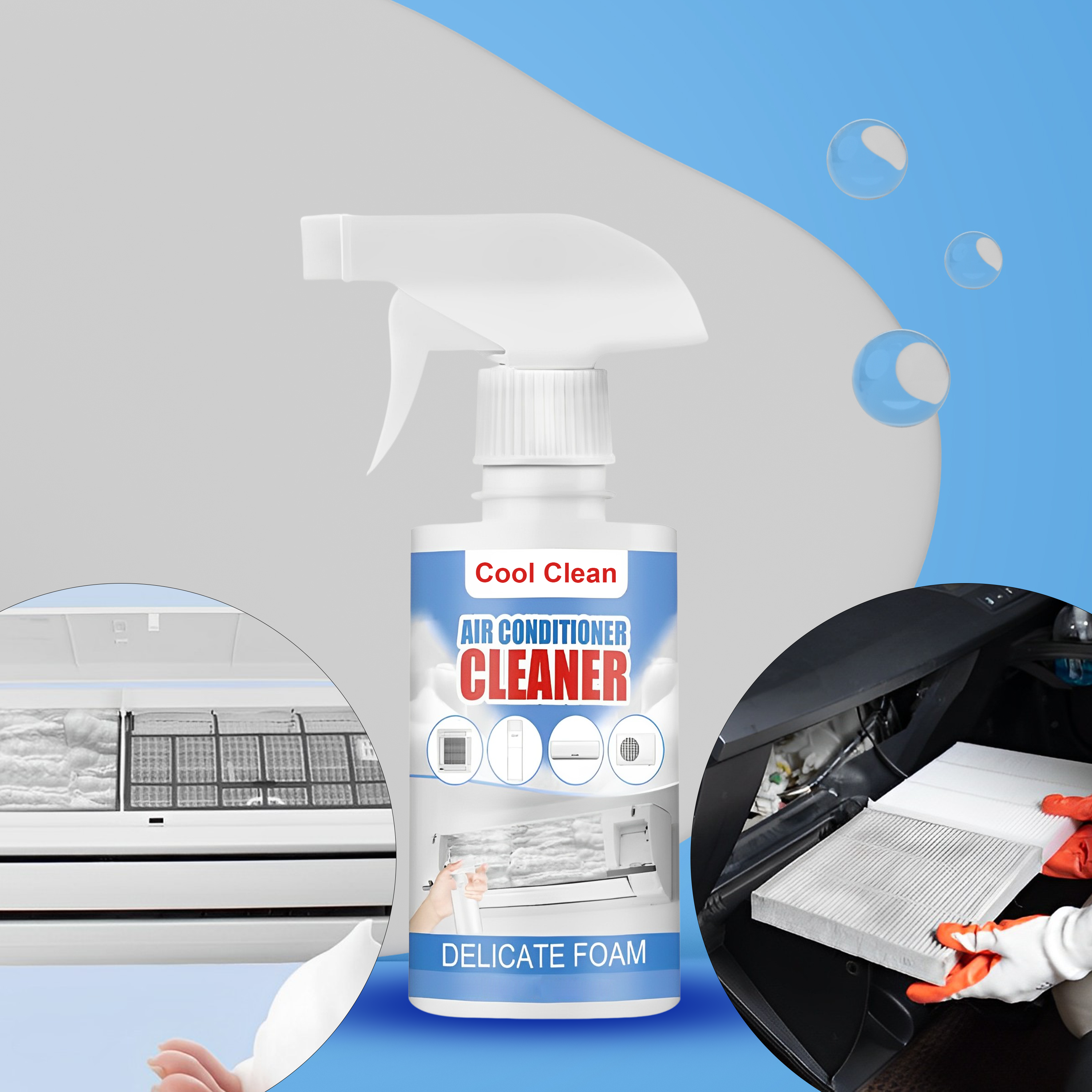عرض قطعتين Cool Clean منظف تكييف السيارة و المنزل
