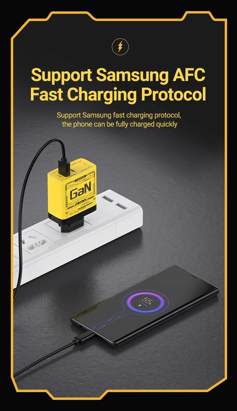 • شاحن USB-C بقوة 120 واط - شاحن سريع GaN مع تقنية PD