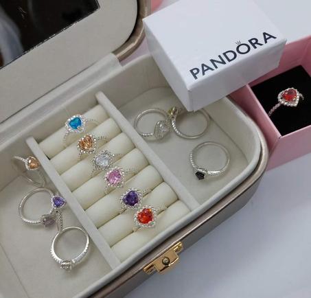 خاتم فضة محلية أصلي  PANDORA + علبة