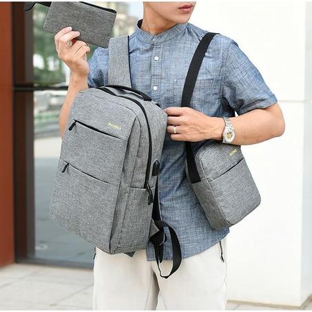 Sac à Dos 3 Pièces plus sacoche - حقيبة ظهر 3 قطع مثالية للحياة اليومية