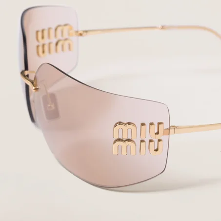 نظارات شمسية MIU MIU (H copy) اللون: عدسات ذهبية وردية