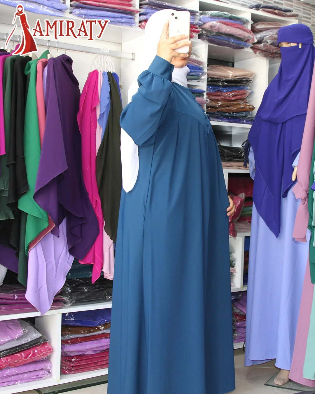 ✨عباية ريم توب كريب روزا✨