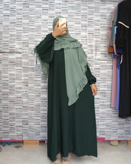 ✨عباية ديكراضي توب كريب روزا✨