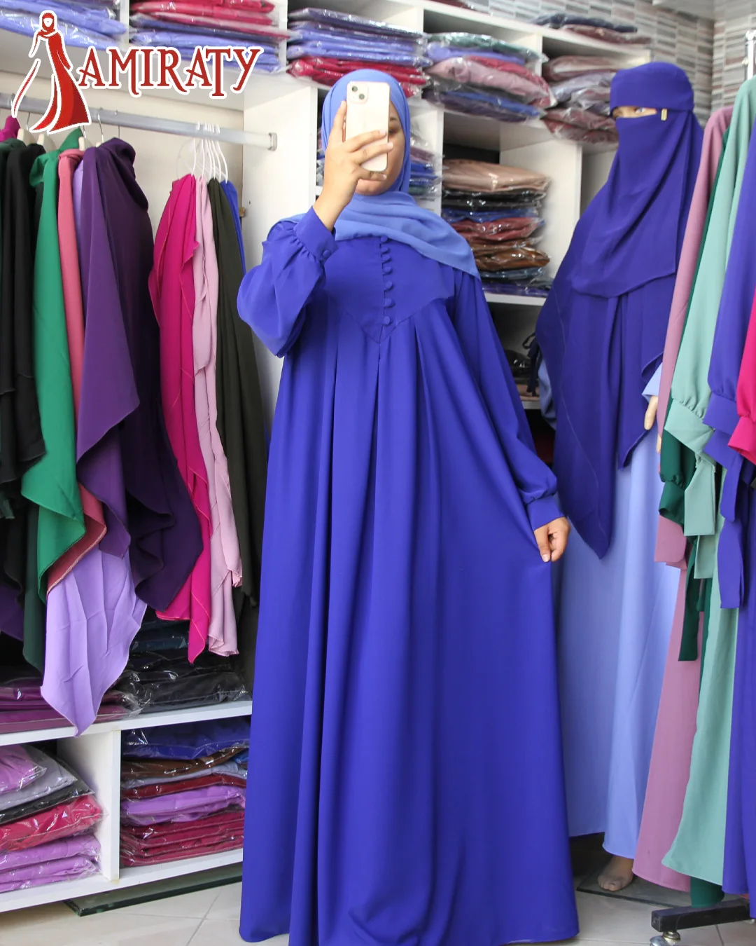 ✨عباية ريم توب كريب روزا✨