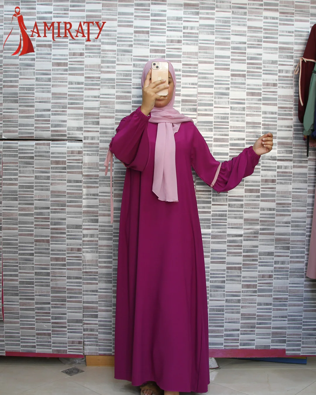 ✨عباية ديكراضي توب كريب روزا✨