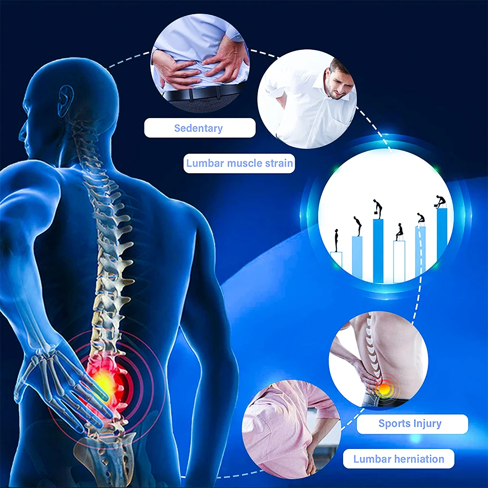 Civière de dos pour soulager les maux de dos bas, dispositif de Traction lombaire réglable, planche de colonne vertébrale ergonomique, masseur d'acupression du dos