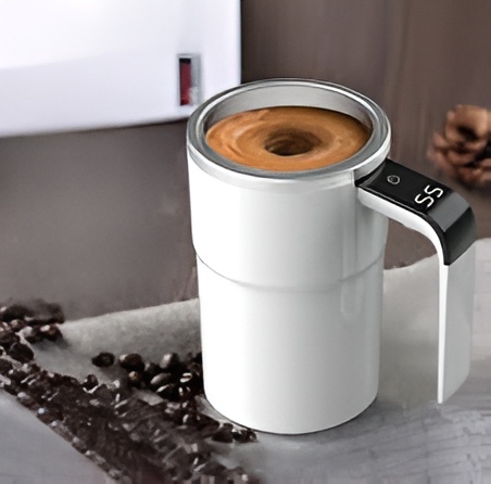Tasse à café électrique à mélangeur automatique  portable avec fonction de charge