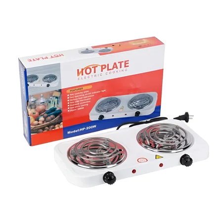 Plaque électrique HOT PLATE 02 foyers 2000W-Blanc