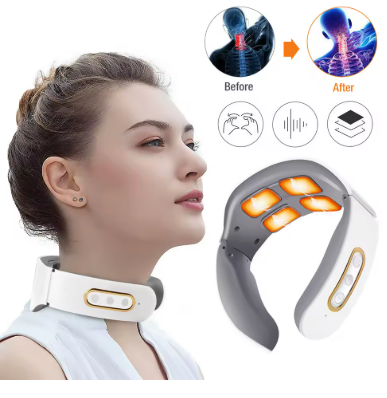 Masseur intelligent du dos et du cou, avec chauffage, impulsion TENS, Massage musculaire Cervical, sans fil, soulagement de la douleur des épaules, soins de santé