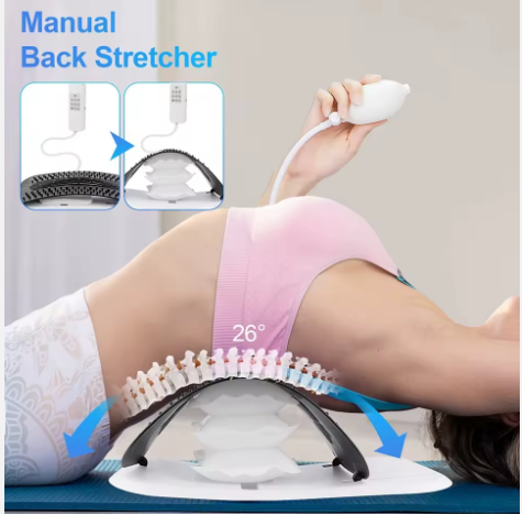 Civière de dos pour soulager les maux de dos bas, dispositif de Traction lombaire réglable, planche de colonne vertébrale ergonomique, masseur d'acupression du dos