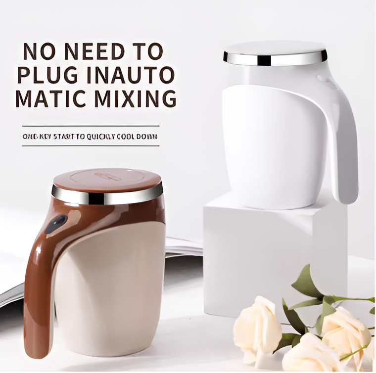 Tasse à café électrique à mélangeur automatique  portable avec fonction de charge