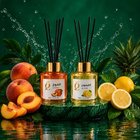 اكتشف قوة عبق معطر الديفوزر الخوخ و اليمون لمنزلك