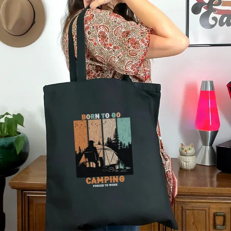 Born to go camping Forced to work - Tote