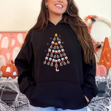 Holiday Cheer Christmas Tree Hoodie – Fun and Festive Design