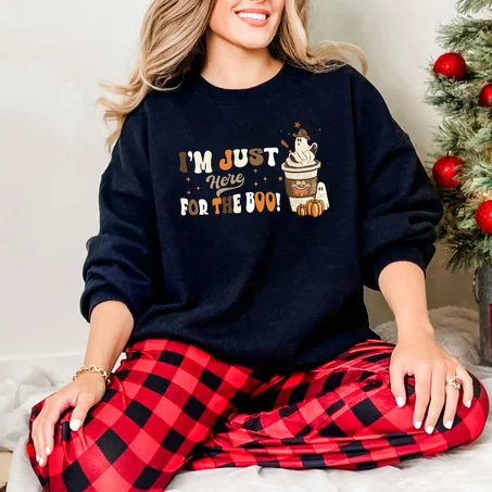 I’m Just Here for the Boo-s – Women’s Halloween Sweatshirt