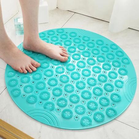 Tapis de douche de massage des pieds ronds de 55cm / 21.7 pouces