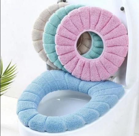 2 Tapis de siège de toilette d'hiver, coussin chauffant plus épais lavable.