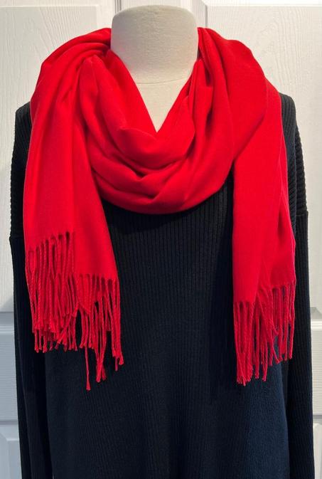 وشاح Mikasa الفاخر - red scarf cachemire