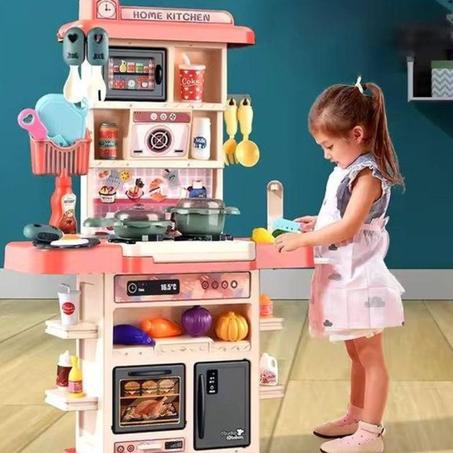 Kitchen Chef Ensembles de jouets de cuisine pour enfants, jeux de pulvérisation, 43 pièces, Mini jouets de cuisine pour enfants, ensemble d'évier de cuisine réel, jouets de cuisine pour enfan