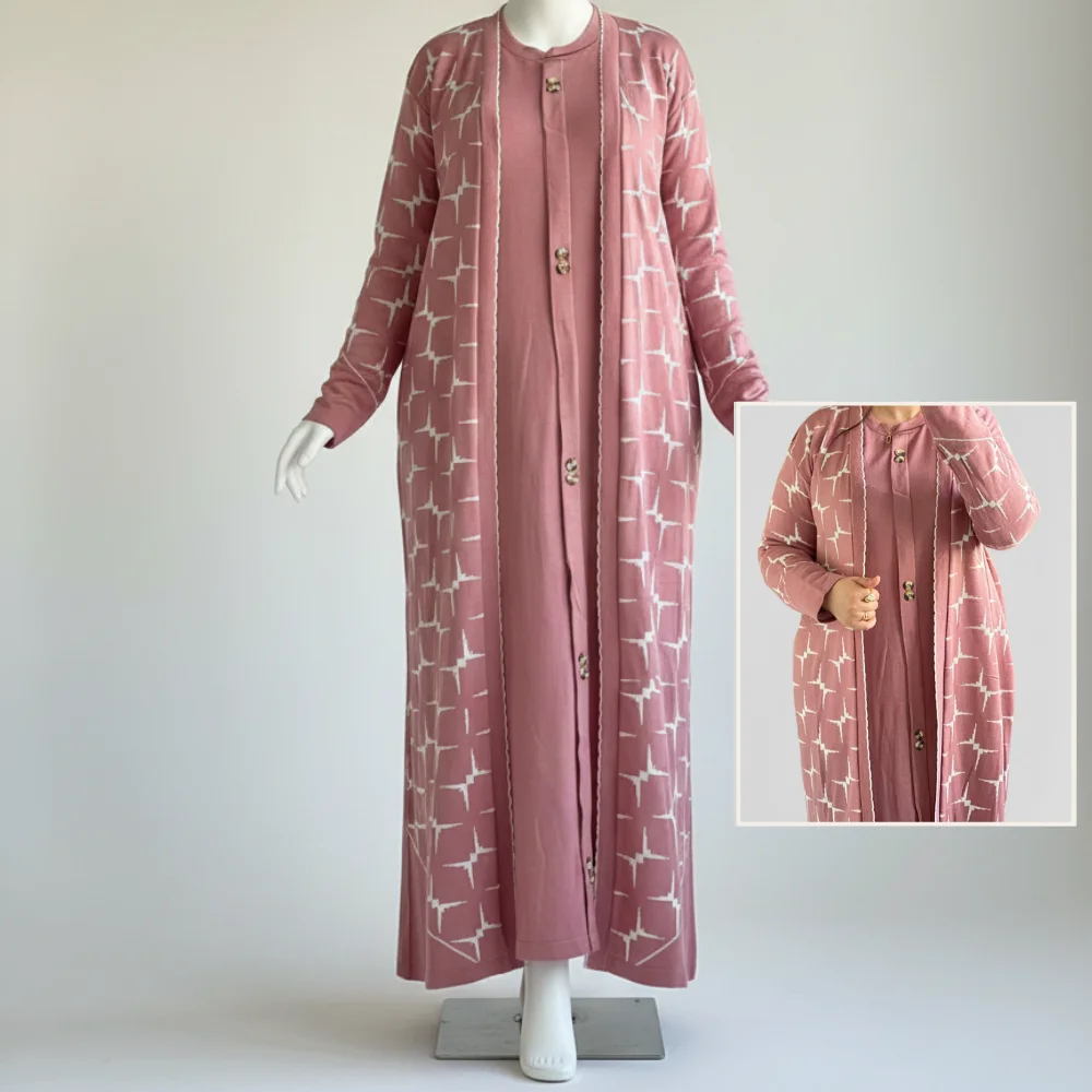 Ensemble 2 Pièces Robe Longue Élégant