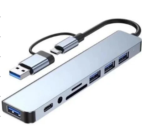USB C Hub - USB-C موزع 8 في 1