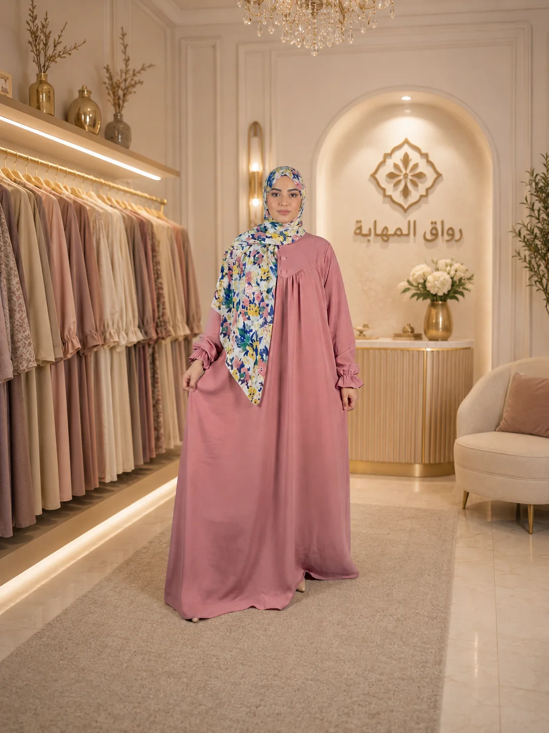 عباية ريحانة بالفولار