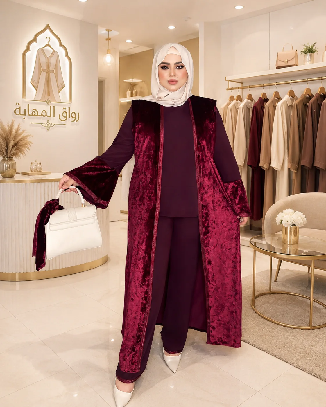 Ensemble 3P Velours & Crêpe