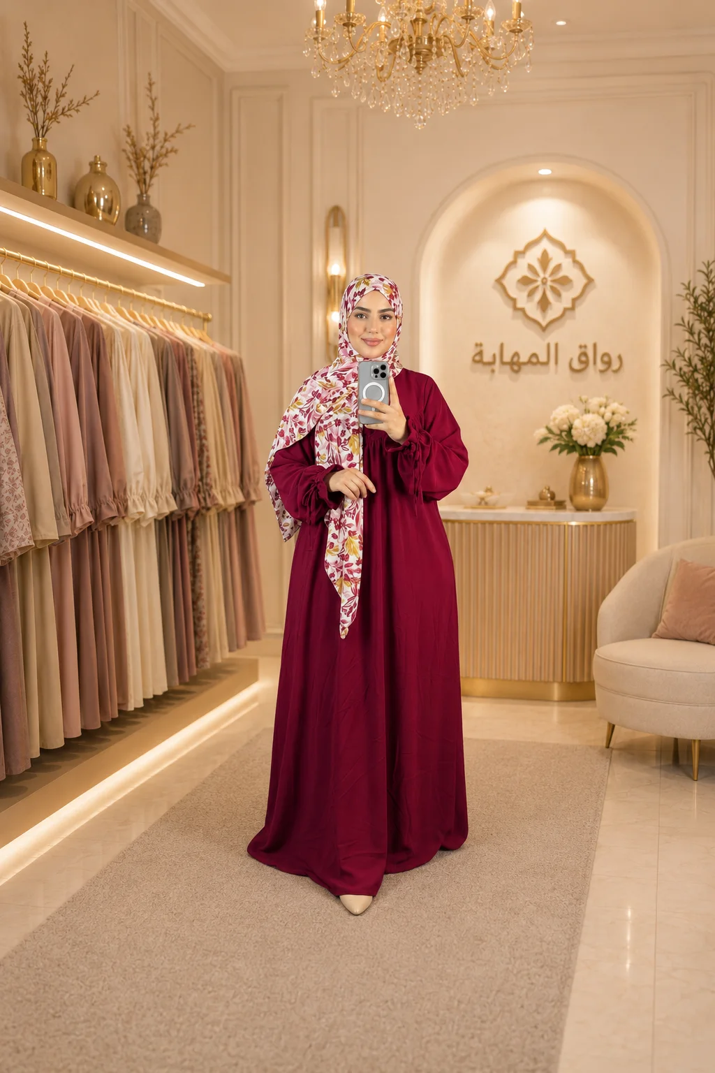 عباية ريحانة بالفولار