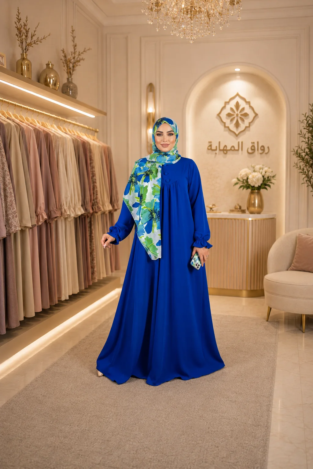 عباية ريحانة بالفولار