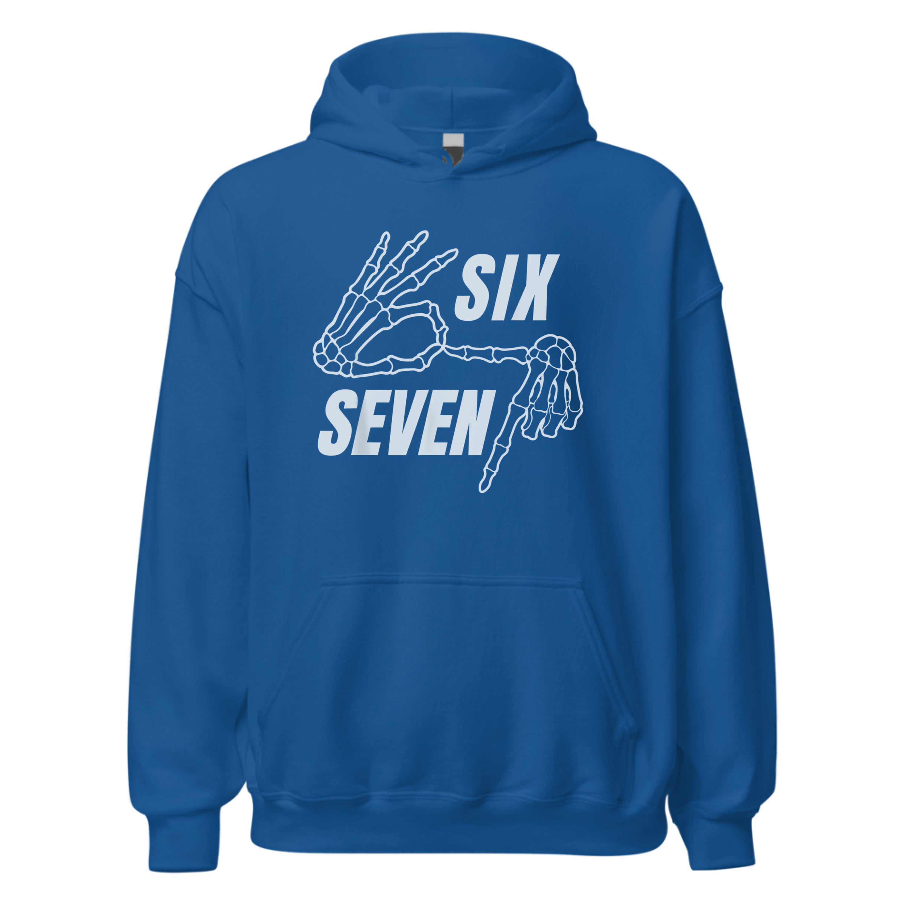 Six Seven 6 7 Meme Funny Skeleton Hands Sign Let's Get Sendy | Hoodie Oversize Streetwear