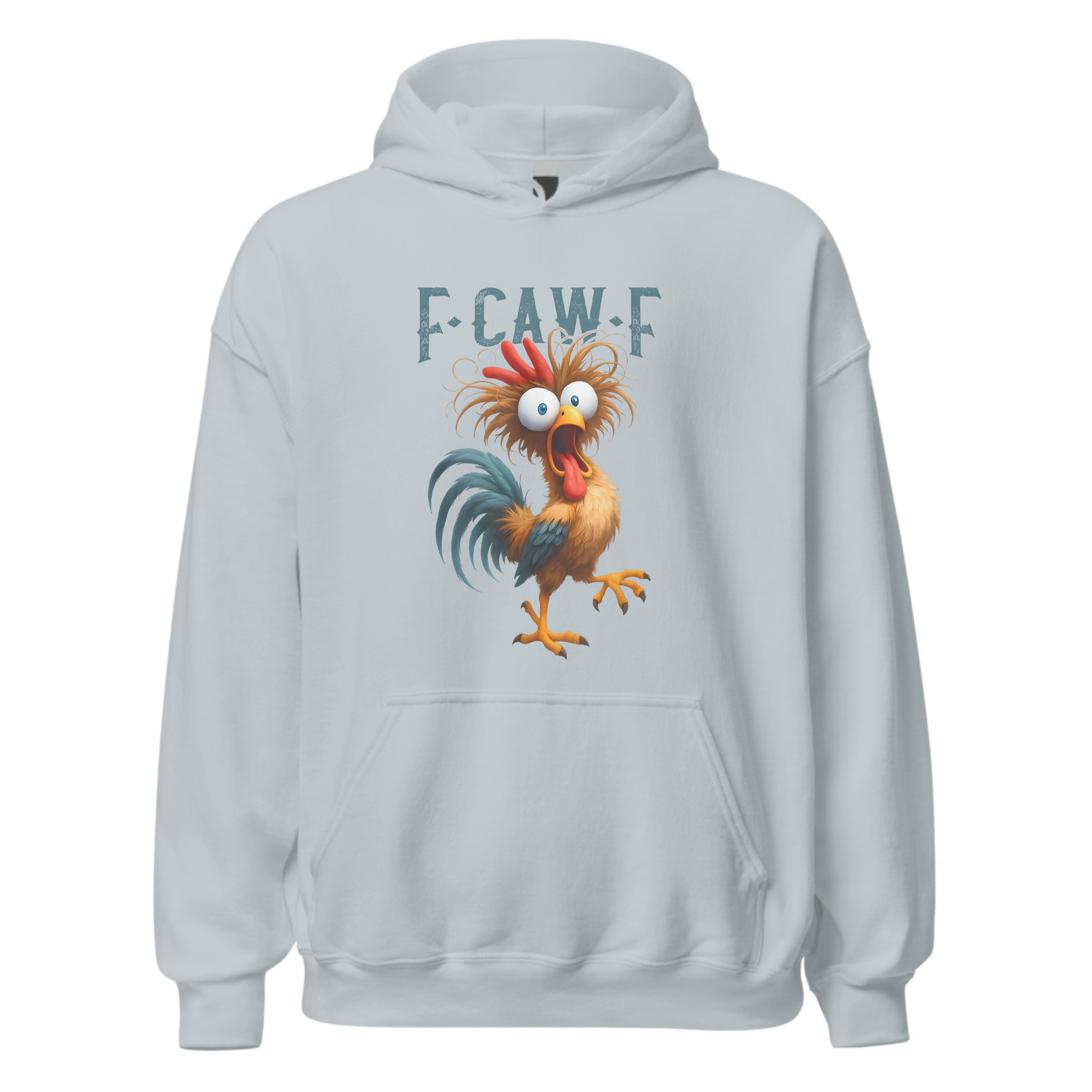 Funny F-Caw-F Chicken Hoodie, FCAWF Chicken Hoodie Oversize Streetwear