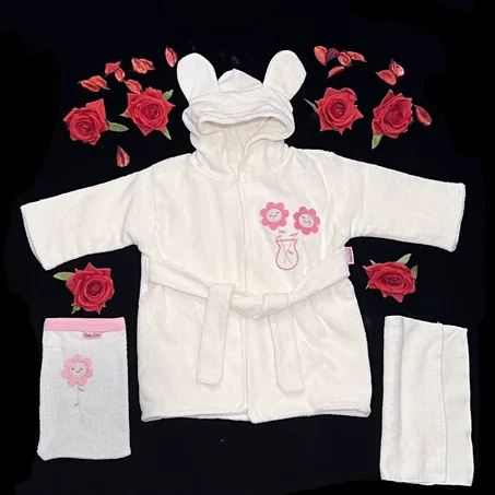 طقم حمام من 3 قطع, رداء حمام + كاسة + فوطة (الاكثر مبيعا)