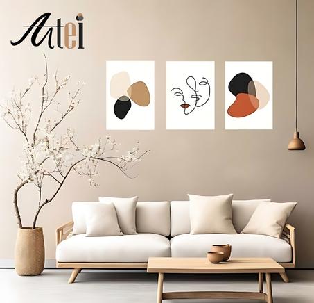 Serie de 3 tableaux en toile ref tab0041