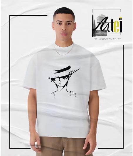 T-shirt " luffy one piece " Over Size ref 0006