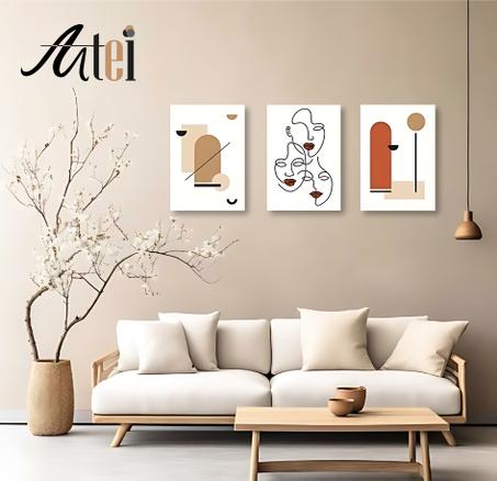 Serie de 3 tableaux en toile ref tab0034