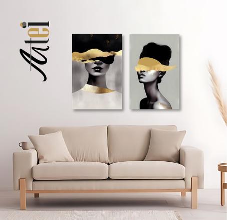 Serie de 2 tableaux en toile ref tab0031