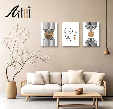 Serie de 3 tableaux en toile ref tab0028