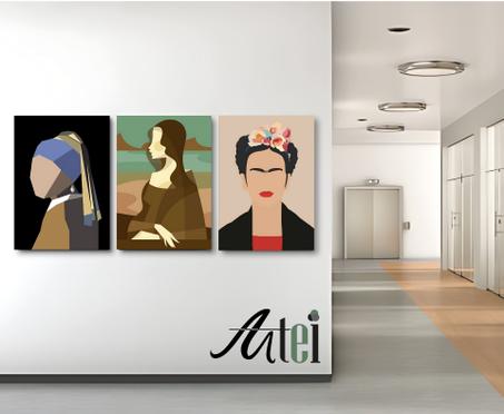 Serie de 3 tableaux en toile ref tab0020